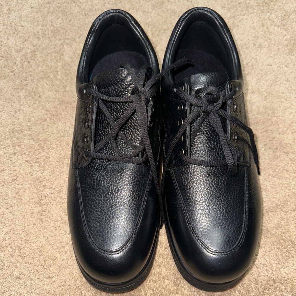 Drew Walker II Oxford Shoe Men’s 12 N Black Leather Orthopedic 40784-14 PRISTINE